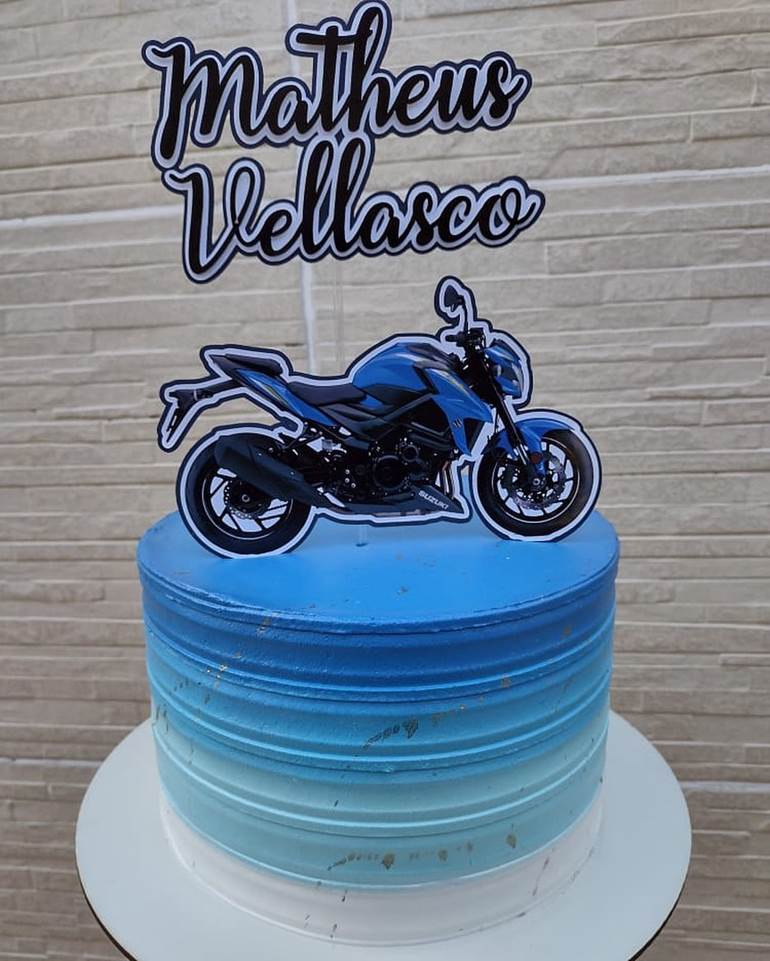 Bolo de moto: 50 modelos para quem ama motociclismo - Artesanato